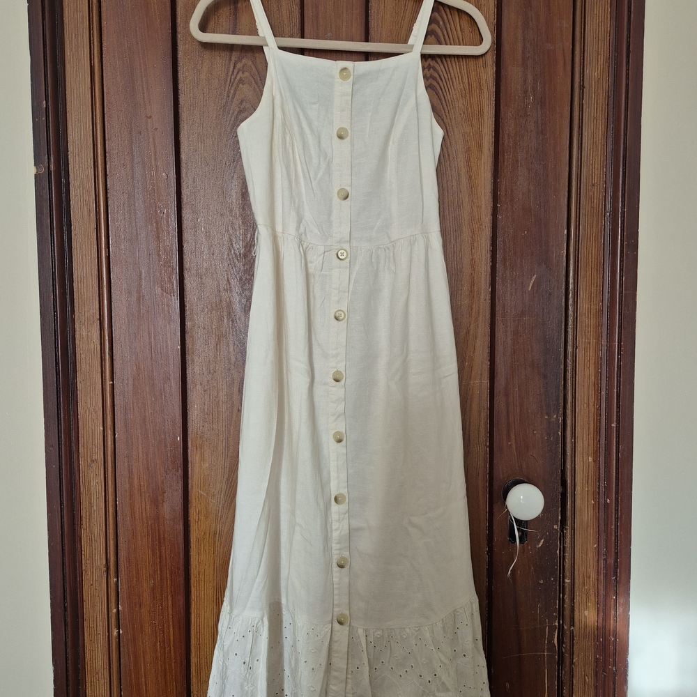 Cream Button-Down Sundress OLD NAVY - Picture 3 of 5